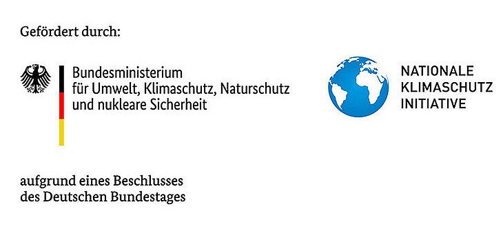 Gefördert durch Bundesministerium für Umwelt, Klimaschutz, Naturschutz und nukleare Sicherheit und die Nationale Klimaschutz-Initiative aufgrund eines Beschlusses des Deutschen Bundestages Gefördert durch Bundesministerium für Umwelt, Klimaschutz, Naturschutz und nukleare Sicherheit und die Nationale Klimaschutz-Initiative aufgrund eines Beschlusses des Deutschen Bundestages